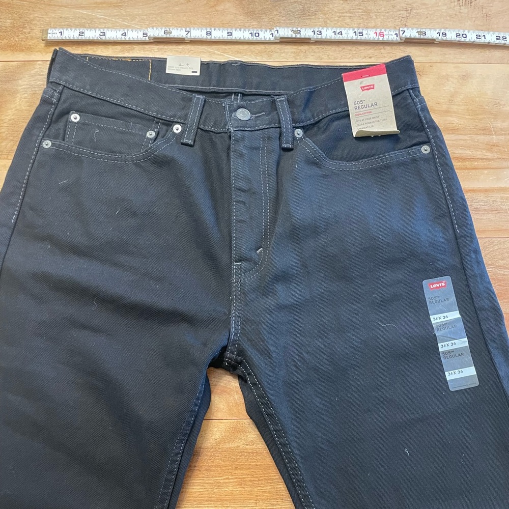 NWT levi 34x36 505 black